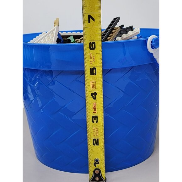 Mixed Lego Building Blocks Assorted‎ Colors & Shapes Bulk Lot In Blue Bucket - Picture 8 of 8